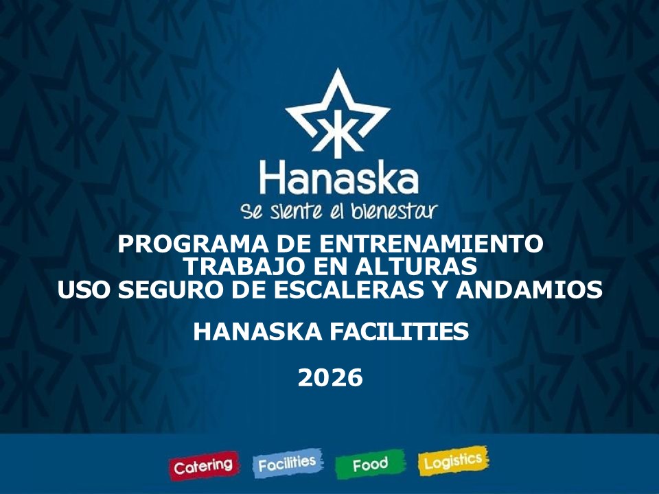 PROGRAMA DE ENTRENAMIENTO: USO SEGURO DE ESCALERAS Y ANDAMIOS